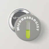 Badge Rond 5 Cm Microbiologiste (Devant & derrière)