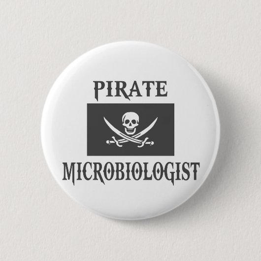 Badge Rond 5 Cm Microbiologiste pirate (Devant)