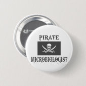 Badge Rond 5 Cm Microbiologiste pirate (Devant & derrière)