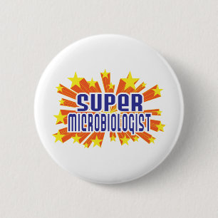 Badge Rond 5 Cm Microbiologiste superbe