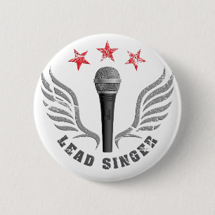 Badge Rond 5 Cm microphone lead sining