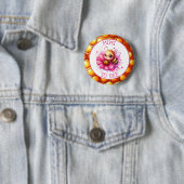 Badge Rond 5 Cm Miel abeille thème Fille Baby shower Mimi à être (En situation)