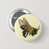 Badge Rond 5 Cm Miel Bee (Devant & derrière)