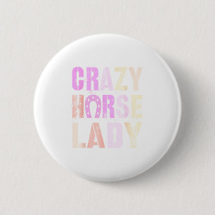 Badge Rond 5 Cm Mignon 2026 Crazy Horse Dame Énergie Lunaire Cn