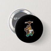 Badge Rond 5 Cm mignon bébé singe suspendu (Devant & derrière)