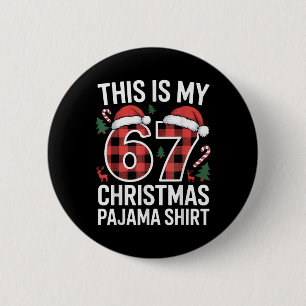 Badge Rond 5 Cm Mignon C'est Mon Pyjama De Noël 67 