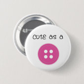 Badge Rond 5 Cm Mignon comme bouton - fille (Devant & derrière)