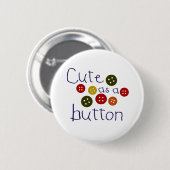 Badge Rond 5 Cm Mignon comme bouton (garçon) (Devant & derrière)