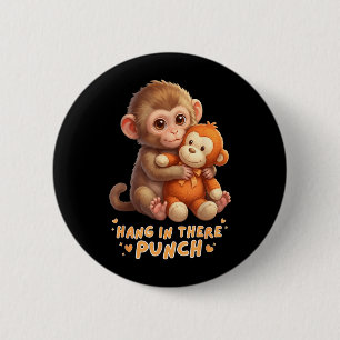Badge Rond 5 Cm Mignon coup de singe Bébé coup de singe Équipe cou