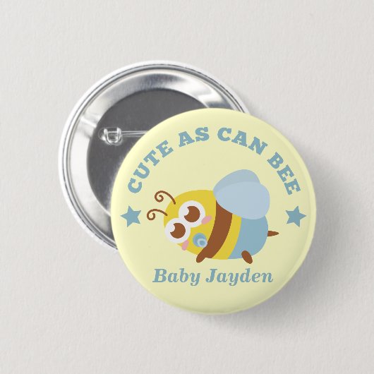 Badge Rond 5 Cm Mignon de même que peut abeille, bébé (Devant & derrière)