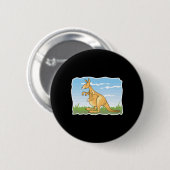 Badge Rond 5 Cm mignon dessin animé kangourou et bébé (Devant & derrière)