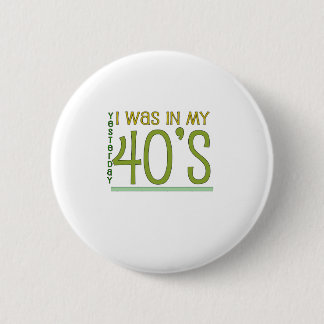 Badge Rond 5 Cm Mignon, "hier" cinquantième anniversaire