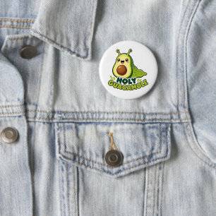 Badge Rond 5 Cm Mignon Kawaii Holy Guacamole Limace de Dessin Anim