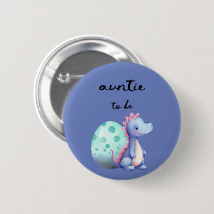 Badge Rond 5 Cm Mignon petit dinosaure aquarelle Tante-à-venir