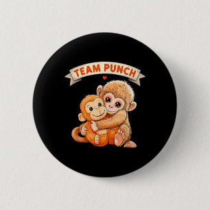 Badge Rond 5 Cm Mignon Singe Poing Bébé Singe Équipe Poing