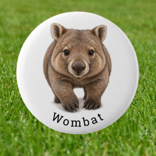 Badge Rond 5 Cm Mignon Wombat