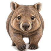 Badge Rond 5 Cm Mignon Wombat