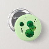 Badge Rond 5 Cm Mignonne Chant Marimo Moss Stack (Devant & derrière)