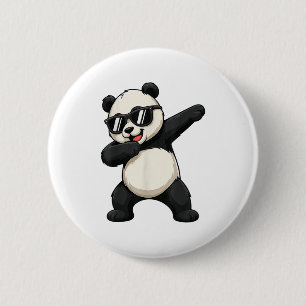 Badge Rond 5 Cm Mignonne Dabbing Panda Tenue Garçon Ados Hommes Da
