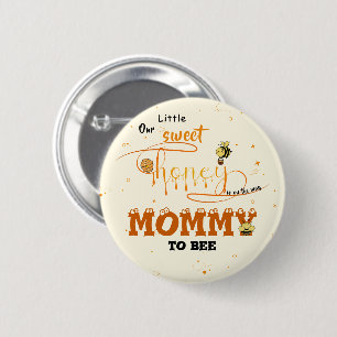 Badge Rond 5 Cm Mignonne Douce Miel & Kawaii Texte Bébé Maman