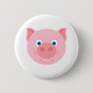 Badge Rond 5 Cm Mignonne face de pignon