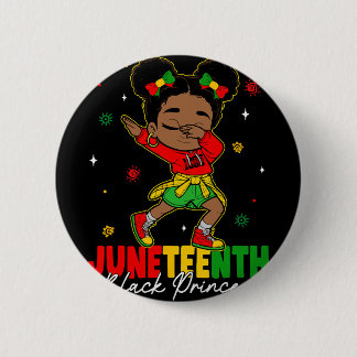 Badge Rond 5 Cm Mignonne fille noire faisant le dab, petite prince