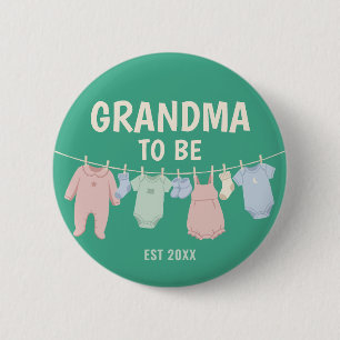 Badge Rond 5 Cm Mignonne grand-mère à venir personnalisable fête d