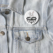 Badge Rond 5 Cm Mignonne lapin maman lapin amant (En situation)