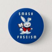 Badge Rond 5 Cm Mignonne Lapin Rétro - Fascisme Smash (Devant)