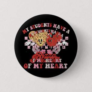 Badge Rond 5 Cm Mignonne Mes Étudiants Ont Une Pizza-Mon Coeur Ens