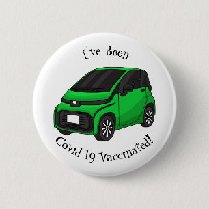 Badge Rond 5 Cm Mignonne micro-voiture verte