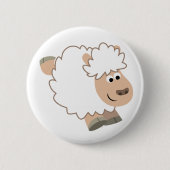 Badge Rond 5 Cm Mignonne mouton de dessin (Devant)