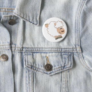 Badge Rond 5 Cm Mignonne mouton de dessin