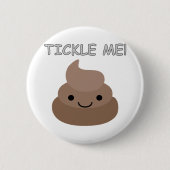 Badge Rond 5 Cm Mignonne Tickme Poop Emoji (Devant)