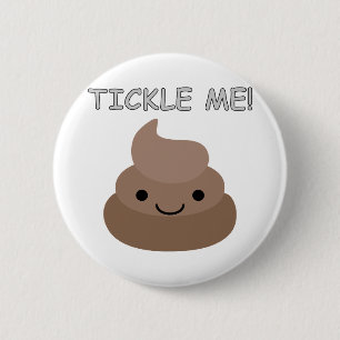 Badge Rond 5 Cm Mignonne Tickme Poop Emoji