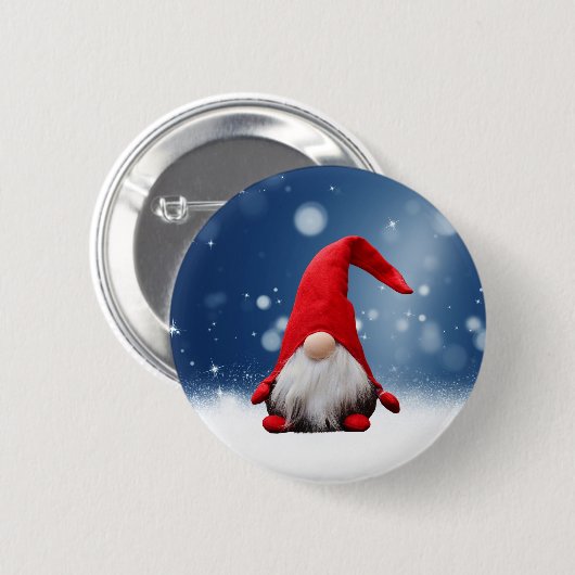 Badge Rond 5 Cm Mignonnes Etoiles de neige Père Noël Noël (Devant & derrière)