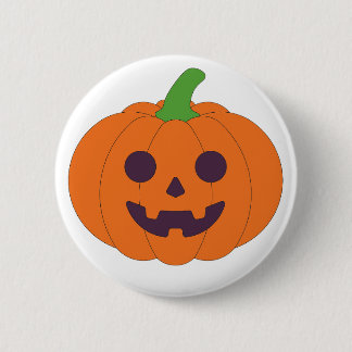 Badge Rond 5 Cm Mignons citrouilles et chats noirs d'Halloween