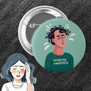 Badge Rond 5 Cm Migraine Sensibilisation migraine troubles neurolo