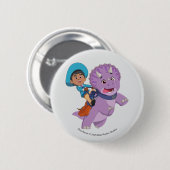 Badge Rond 5 Cm Miguel et Tango | Dino Ranch (Devant & derrière)