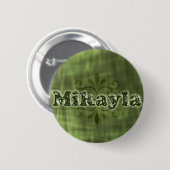 Badge Rond 5 Cm Mikayla vert (Devant & derrière)