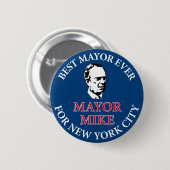 Badge Rond 5 Cm Mike Bloomberg pour le maire (Devant & derrière)