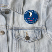 Badge Rond 5 Cm Mike Bloomberg pour le maire (En situation)
