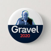 Badge Rond 5 Cm Mike Gravel 2020 (Devant)