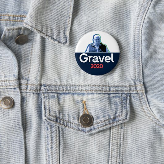 Badge Rond 5 Cm Mike Gravel 2020 (En situation)