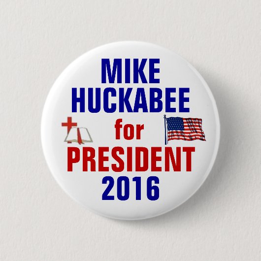 Badge Rond 5 Cm Mike Huckabee 2016 (Devant)