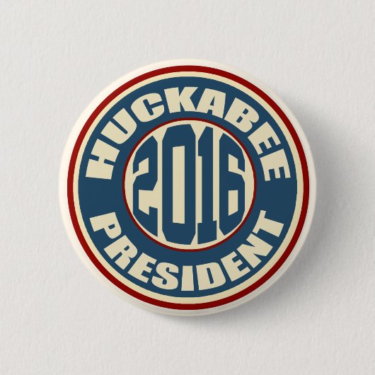 Badge Rond 5 Cm Mike Huckabee pour le président en 2016 (Devant)