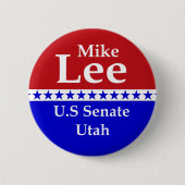 Badge Rond 5 Cm Mike Lee Sénat américain Utah 2022 (Devant)