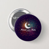 Badge Rond 5 Cm Milad-un-Nabi Moubarak (Devant & derrière)
