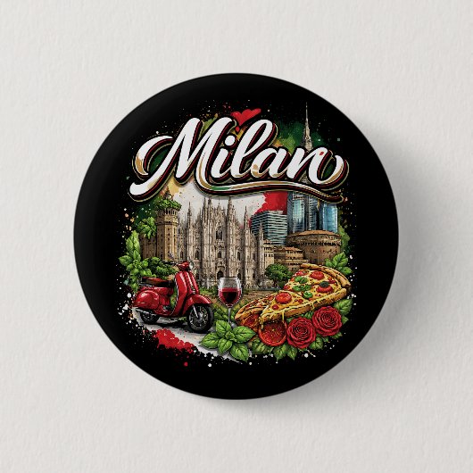 Badge Rond 5 Cm Milan (Devant)