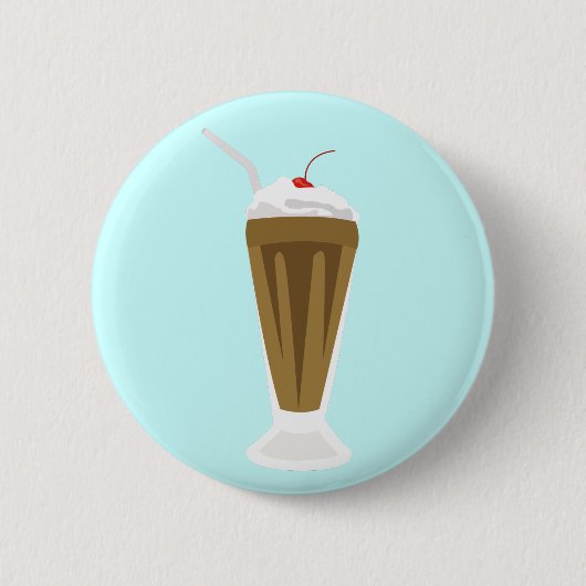 Badge Rond 5 Cm Milkshake de chocolat (Devant)